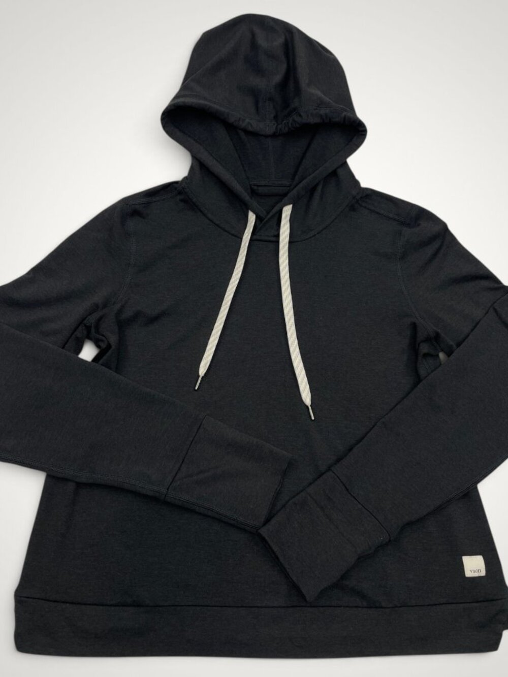 Vuori Halo Essential Hoodie Black Pullover Hooded Top Sweatshirt Women's Size XS